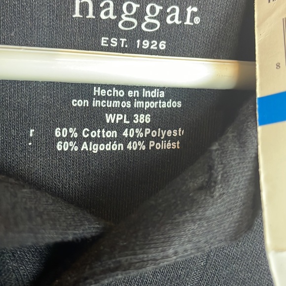 Haggar Caviar Black Short-Sleeve Polo Shirt Men’s Size XL - Picture 5 of 7